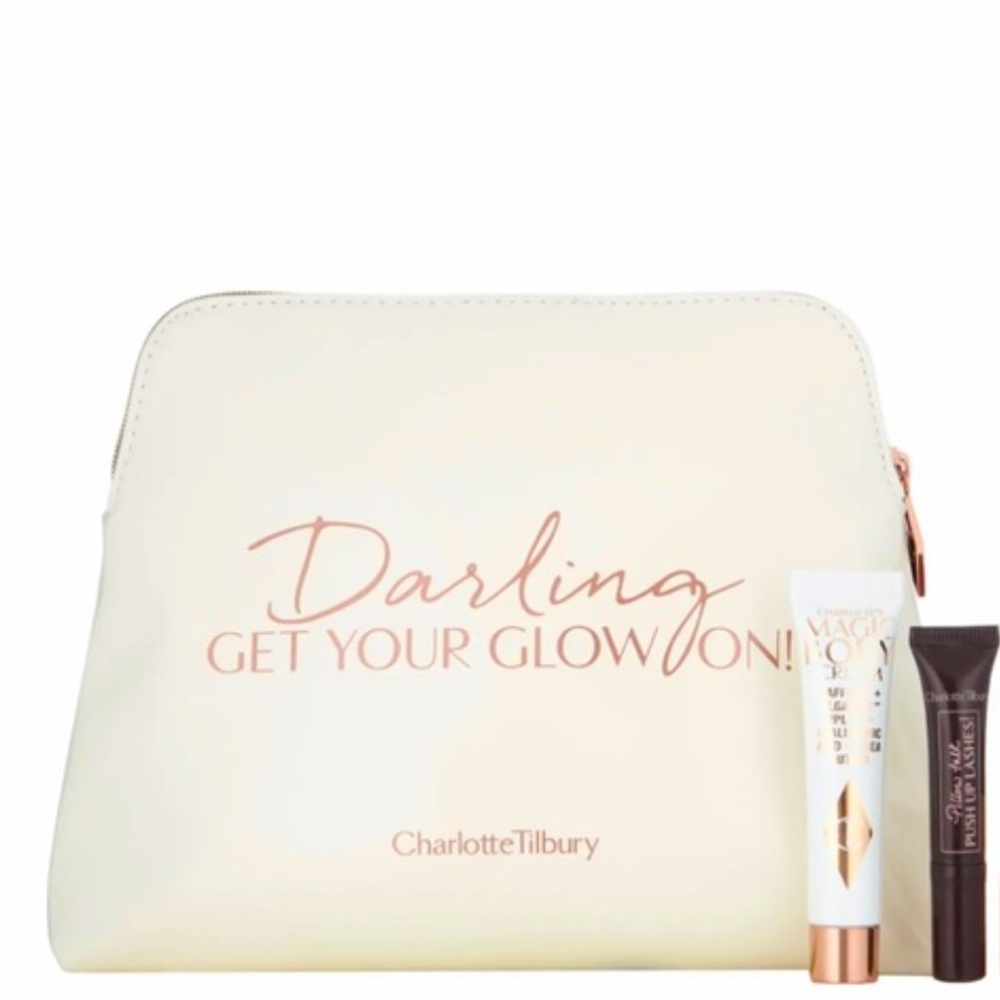 NWOT Charlotte Tilbury “Darling, Get Your Glow On!” Cosmetic Bag